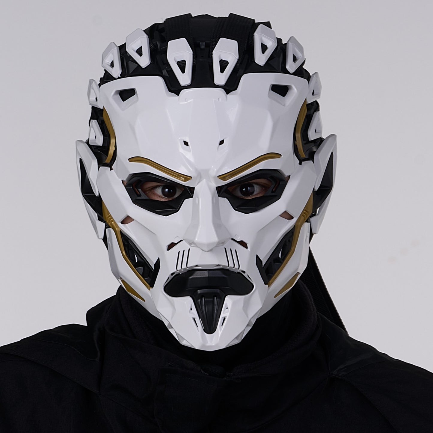 JAUPTO Punk Witcher Mask Halloween Costume Prop Face Mask for Parties Quality Assurance Cosplay Accessory