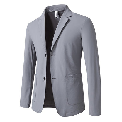 Sun Protection Clothing for Men, Casual Business Wear, Summer Light, Fashionable, Breathable, Sports and Outdoor Ice Silk Blazer