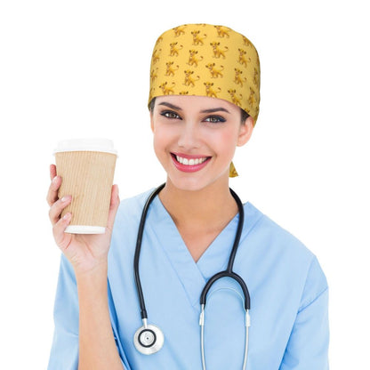 Boné cirúrgico personalizado O Rei Leão, divertido, para homens e mulheres, chapéu de esfoliação, gorro de enfermeira para dentista