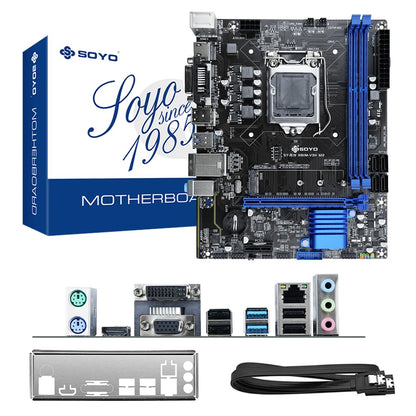 Placa-mãe SOYO H81M Gaming Dual Channel DDR3 M.2 NVME PCIEx16 HDMI VGA Interface LGA 1150 Suporta CPU Intel Core de 4ª Geração