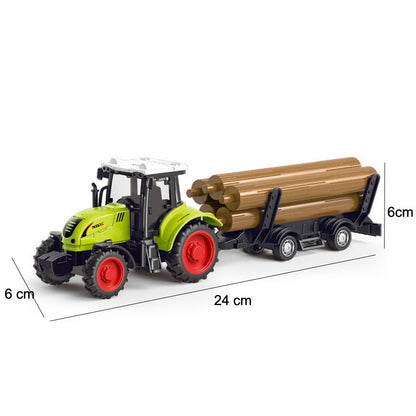 Farm Tractor Truck Tractor Inertia Car Transport Pulverizer Model Baby Car Boy Toy Engineering Car Childrens Educational Toys