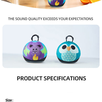 Mini Caixas de Som Bluetooth Sem Fio Rádio FM Portátil Multifunção Cancelamento de Ruído Festa Desenho Animado Presentes de Aniversário Caixas de Som Inteligentes