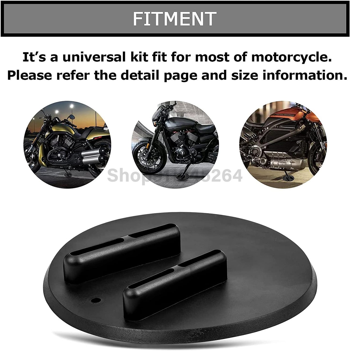 Base de Apoio Lateral ABS para Moto Peça de Apoio Lateral Protetor de Apoio Acessórios para Motocross Harley Touring Sportster Dyna