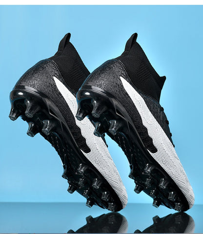 New Men Sport Soccer Shoes Training Boys Football Boots Outdoor Adult Long Spikes Non Slip Cleats Breathable Match Comfortable