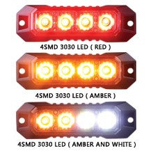 1PCS 4LED Strobe Warning Grille Flashing Lights Emergency Universal Trailer Truck Police Strobos Car Security Signal Lamp 12-24V