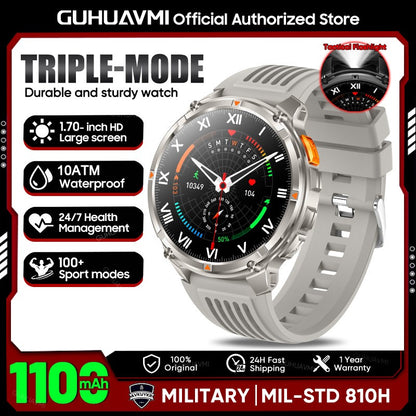 Smartwatch T-Rex 3 de Grau Militar, Bateria de 1100mAh, À Prova D'água 10ATM, GPS, Chamada Bluetooth, AMOLED HD, Masculino, Esportivo, Novo Modelo 2026