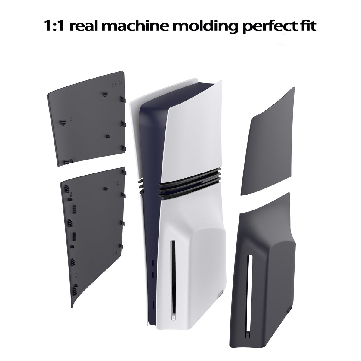 Black Faceplates PS5 pro Disc Version Gaming Accessories Case Cover Facade Covering for Enhanced Console Aesthetic