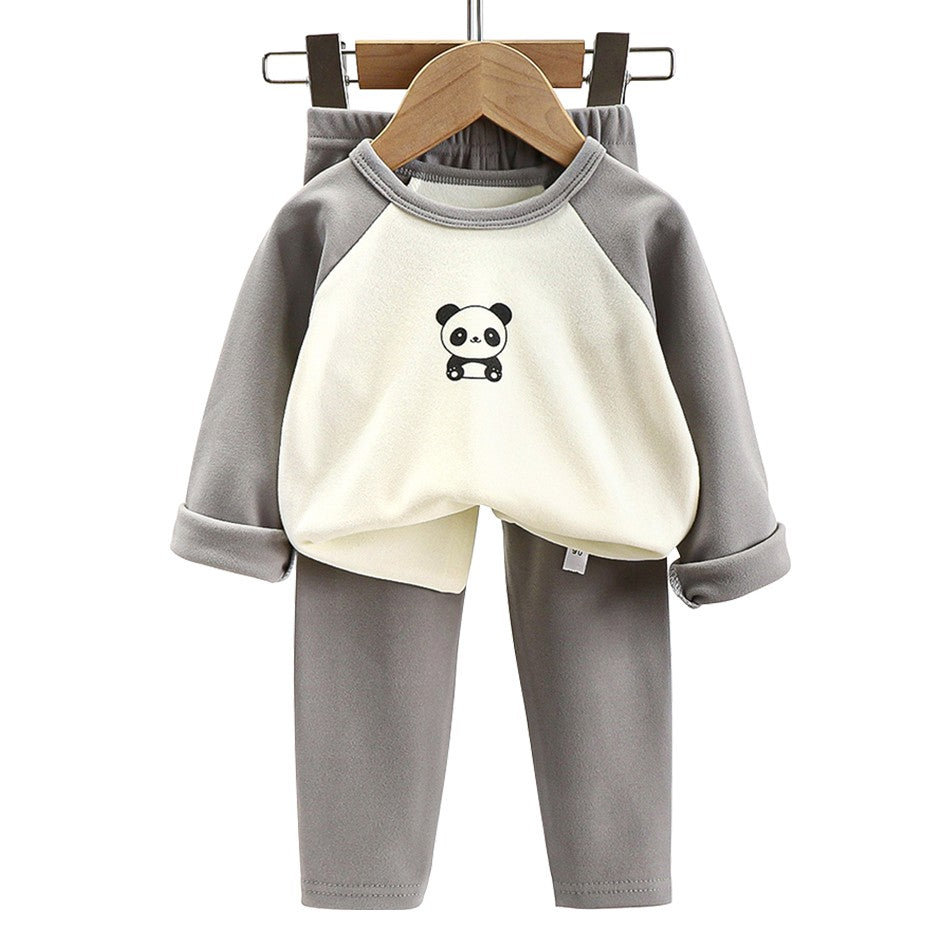 High Quality Boys and Girls Warm Pajama Sets for Autumn Soft and Cozy Fleece Lined Sleepwear Perfect for Comfortable Night Sleep
