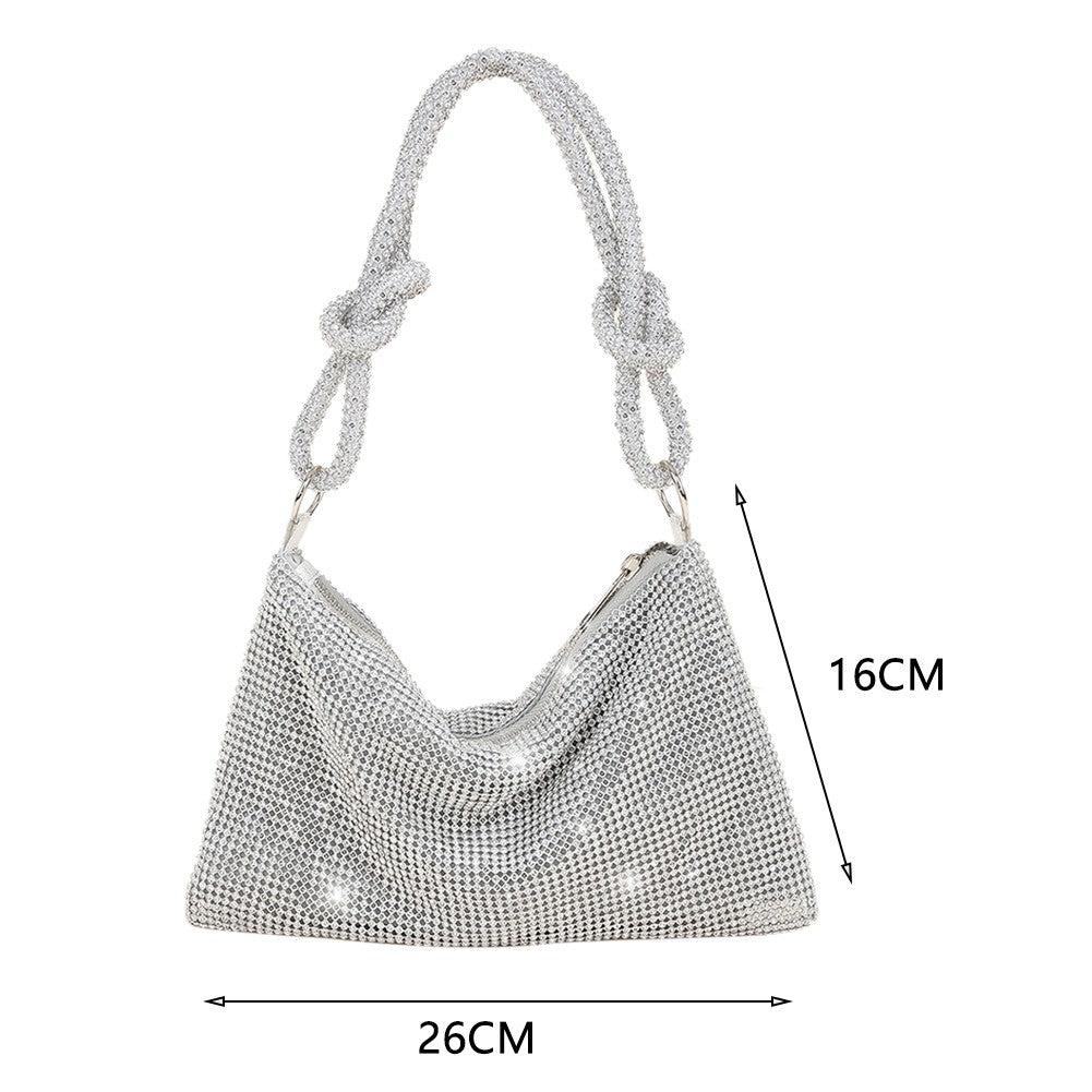 Women Shiny Rhinestone Dinner Bag New Party Wedding Purses 2023 Luxury Full-Diamond Ladies Handbag Designer Sparkly Evening Bags