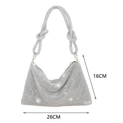 Women Shiny Rhinestone Dinner Bag New Party Wedding Purses 2023 Luxury Full-Diamond Ladies Handbag Designer Sparkly Evening Bags
