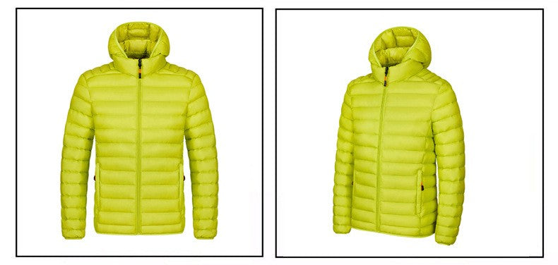 2025 New Men's Lightweight Cotton Jacket for Autumn and Winter - Multiple Colors, Stand-Up Collar & Hooded Design