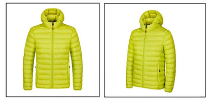 2025 New Men's Lightweight Cotton Jacket for Autumn and Winter - Multiple Colors, Stand-Up Collar & Hooded Design