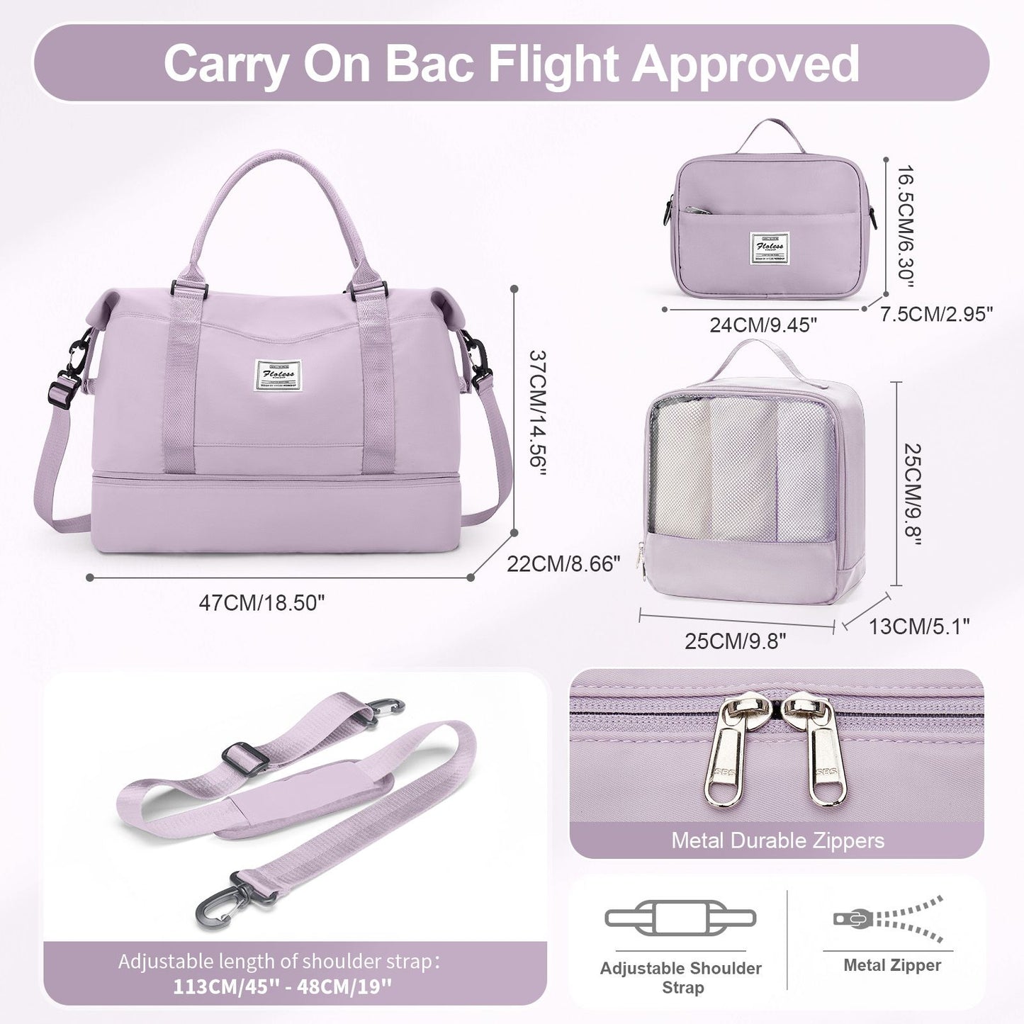 3pcs Large Travel Suitcase Sets With Travel Bag, Checked Suitcases with Wheels, Carry On Luggage Sets, Travel Box Cabin 55x42x25