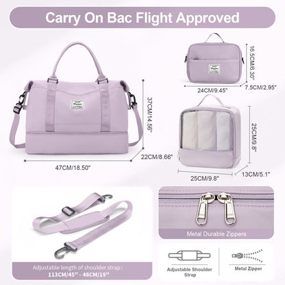 3pcs Large Travel Suitcase Sets With Travel Bag, Checked Suitcases with Wheels, Carry On Luggage Sets, Travel Box Cabin 55x42x25