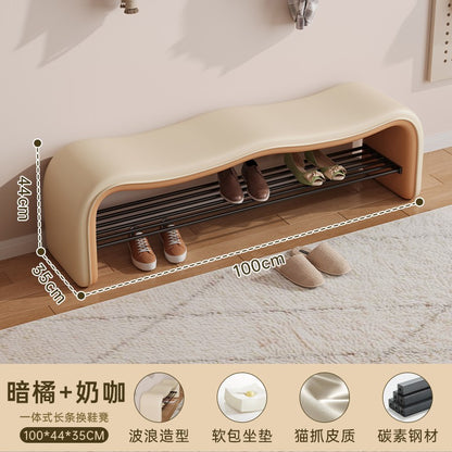 stool can be sat at the door of the home shoe stool shoe rack is integrated wave entry stool enters the door