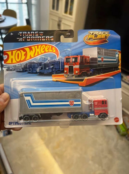 New Hot Wheels Transformers  Transformerstrack Fleet Optimus Prime Ultra Magnus Volvo 240 Drift 1/64 Diecast Car Model Toy Gift