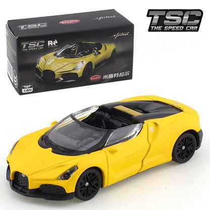 TSC 1:64 Bugatti Mistral Carro Esportivo Simulação Modelo em Miniatura de Liga Fundida Pequeno Carro de Coleção Ornamento Menino