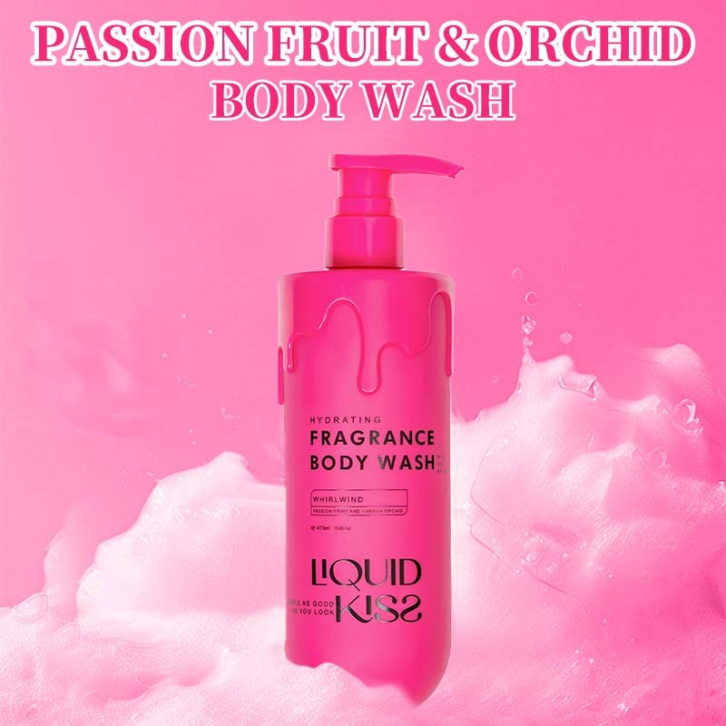 LIQUID KISS Body Wash for Women Oat Etract Moisturizing Shower Deep Moisture WHIRLWIND Fragrance Body Bath Shower Gels 473 Ml