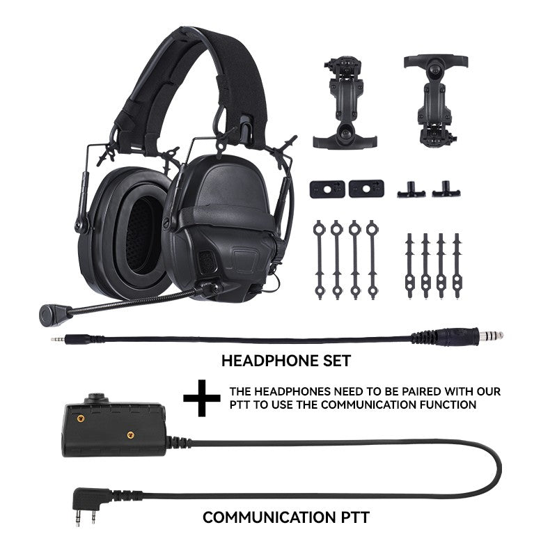 GEN 6 Tactical Headset Hunting Shooting Noise Reduction Headset for OPS Core ARC and Wendy M-LOK Helmet Head Mounted 2 in 1