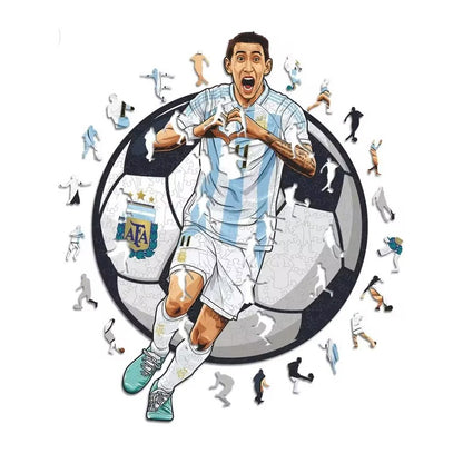 irregular Football Star Wooden Jigsaw Sports Stars Puzzle for Kids Adults Educational Fabulous Gift 300 Pcs DIY Puzzle Toys