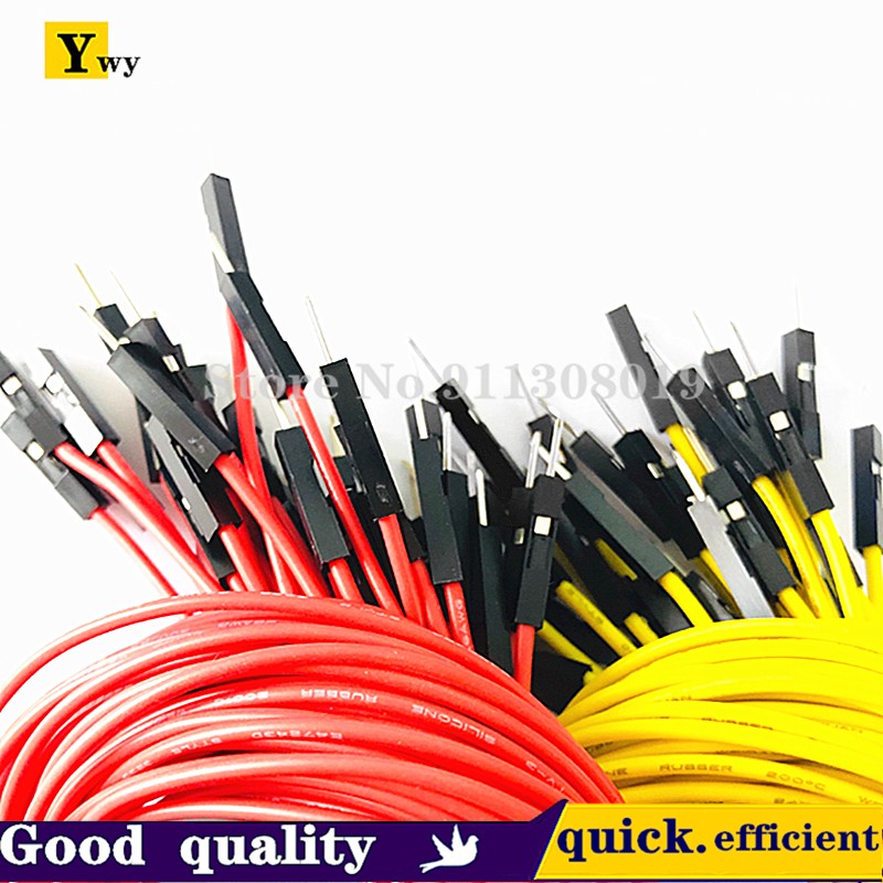 20PCS Color High-end 1P 22awg Soft silicone cable dupont wire cable Male/female 10/20/30cm for Arduino computer fan