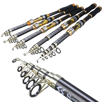 Sougayilang 2.1m-3.6m Spinning Fishing Rod Carbon Trout Carp Telescopic Fishing Pole Lure Fishing Rod Tackle
