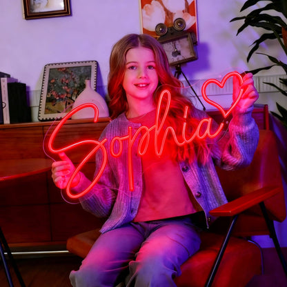 Custom Neon Sign Personalized Name Neon Sign LED Night Light Birthday Wedding Signs Room Bedroom Decoration Wall LED Neon Lamp