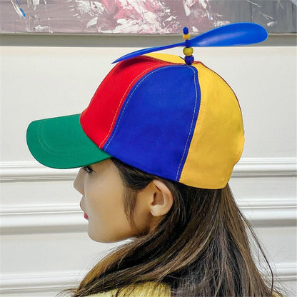 Rainbow Bamboo Dragonfly Baseball Cap Funny Helicopter Propeller Adventure Hat Firefly Cap Snapback Hat For Adult Kids Boy Girl