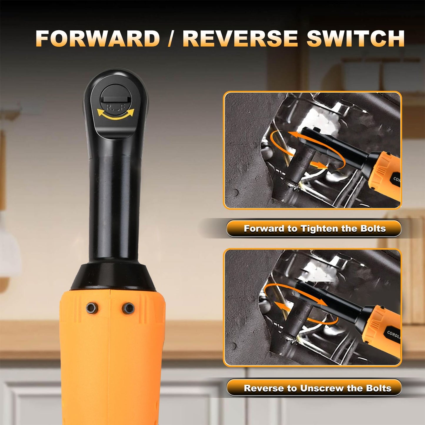 Chave de impacto elétrica 12V sem fio, chave de catraca angular elétrica para desmontar porcas, ferramenta para manutenção de carros com bateria
