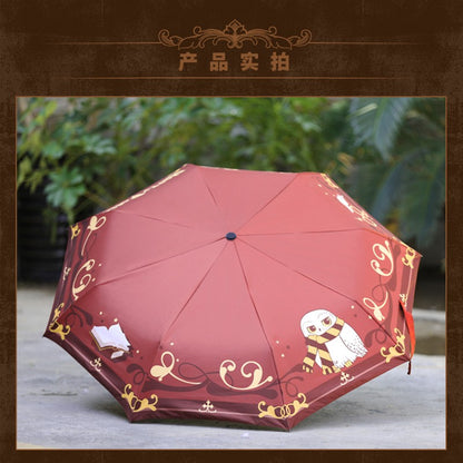 Bonecos de Anime Guarda-Chuva Harry Potter Meninos e Meninas Chuva e Sol Automático Portátil Dobrável Guarda-Sol Presente para Fãs Brinquedos
