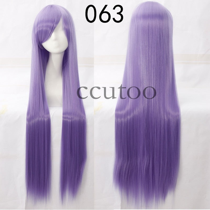 ccutoo 100cm Peruca de Cosplay Reta Sintética de Cabelo Longo de Alta Temperatura 82 Cores Disponíveis