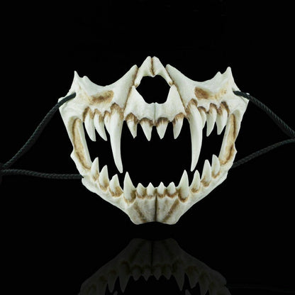 Skull Party Mask Demon Werewolf Tigers Skull Half Face Cover Mask Halloween Dance Prom Cosplay Costume Mask Prop