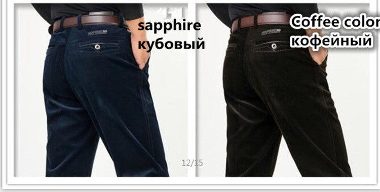 Corduroy pants loose joggers middle-aged men dad installed in autumn and winter 2023 men's casual Trousers for men streetwear