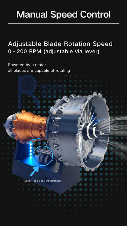 Trent 900 Ultra Precise Turbofan Model 200 Plus DIY Parts With Brushless Motor Engineering Student Training Kit