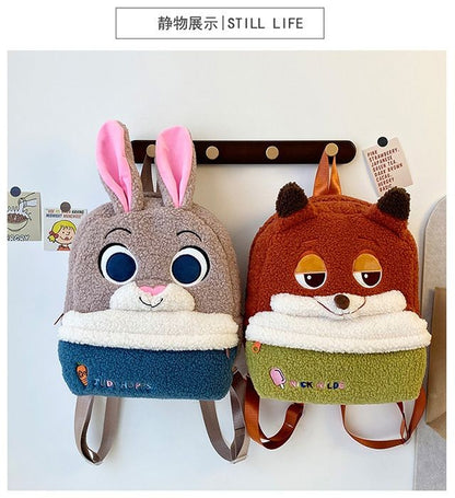 Mochila de pelúcia fofa Disney Nick e Judy, mochila de desenho animado ultraleve de grande capacidade, bolsa de boneca para estudantes, presente infantil