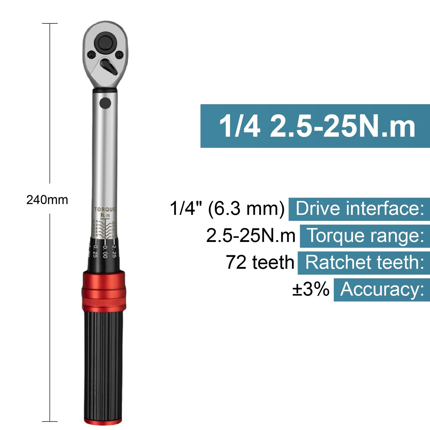 Kit de Chave de Torque Ajustável Multi-Drive 1/4"3/8"1/2"1–3000 N·m Conjunto de Ferramentas de Catraca Profissional de Alta Precisão com Pré-ajuste por Clique