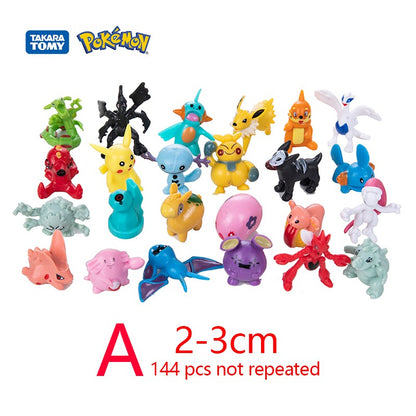 Mini Figuras Pokémon 144 de 2-3cm/250 de 4-6cm Modelo Anime Diferentes Estilos Bonecas Fofas Brinquedos Pikachu Pokémon Go Presentes de Aniversário para Crianças