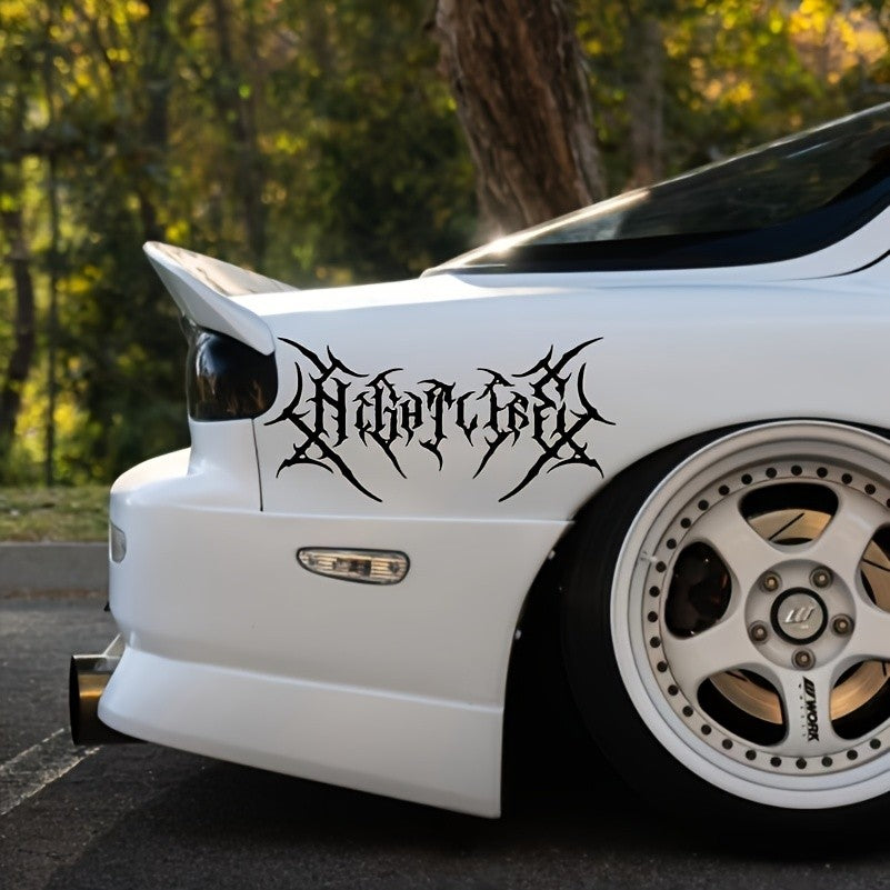Nightlife Style, Gothic Sticker/black/white/versatile Style/Suitable for SUV Small Car Sunscreen Adhesive Watertight Car Sticker