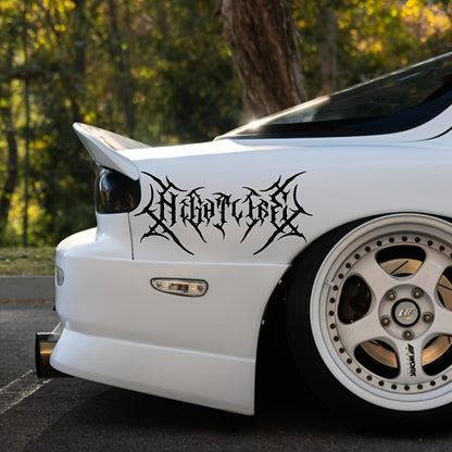 Nightlife Style, Gothic Sticker/black/white/versatile Style/Suitable for SUV Small Car Sunscreen Adhesive Watertight Car Sticker