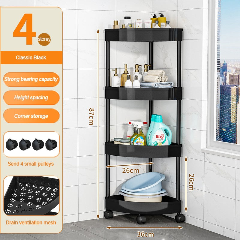 Carrinho de Armazenamento para Banheiro com Rodas, Rack de Armazenamento para Cozinha, Sala de Estar, Alta Capacidade de Carga, Acessórios para Casa