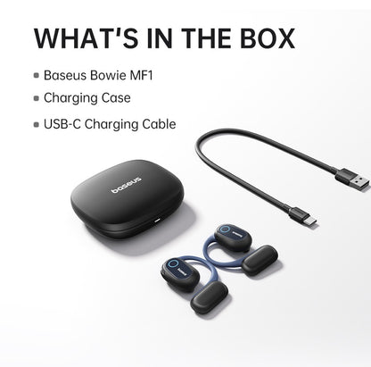 Baseus Bowie MF1/Eli 15i Fit Open-Ear Sport Wireless Earphones Bluetooth 5.4 EarHooks Big Bass Sport Earbuds 60Hrs Playtime