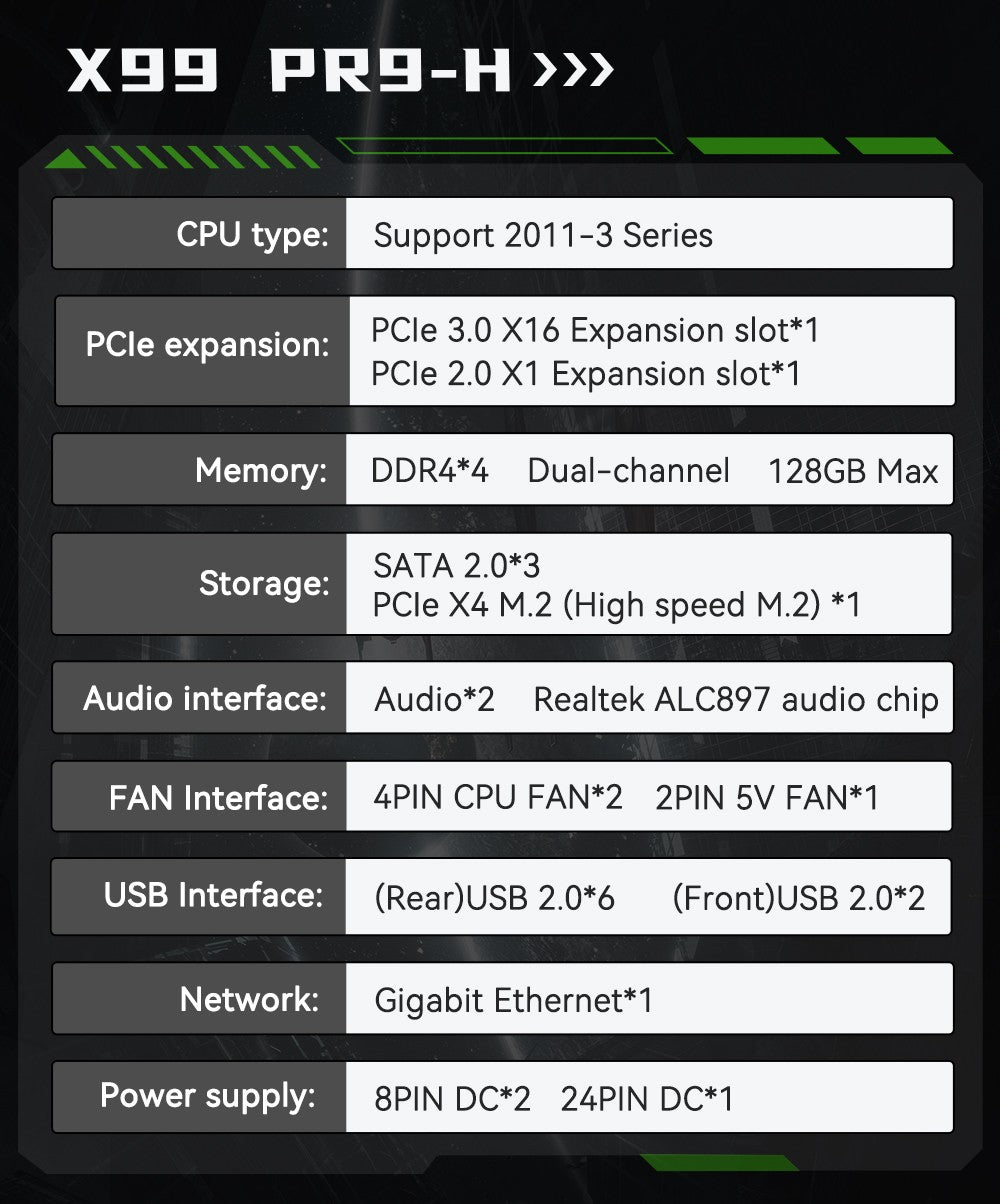 MACHINIST X99 PR9-H Gaming Motherboard set Intel Xeon E5 2650 V4 DDR4 32gb 2133MHz Dual Channel ECC RAM M.2 NVME for Desktop PC