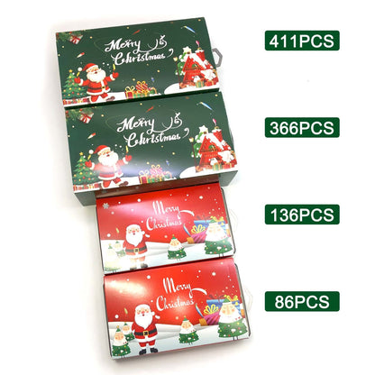 411/366/136/86unidades de conjunto de iscas de pesca de Natal com caixa de armazenamento, comum em água salgada e água doce