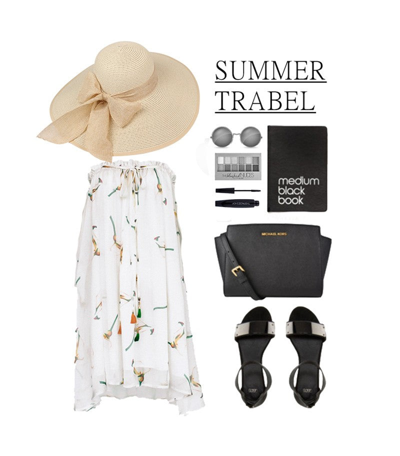 Women Summer Beach Travel Straw Hat Korean Seaside Big Hat Brim Sunblock Sunshade Holiday Foldable Fashion Big Cool Hat