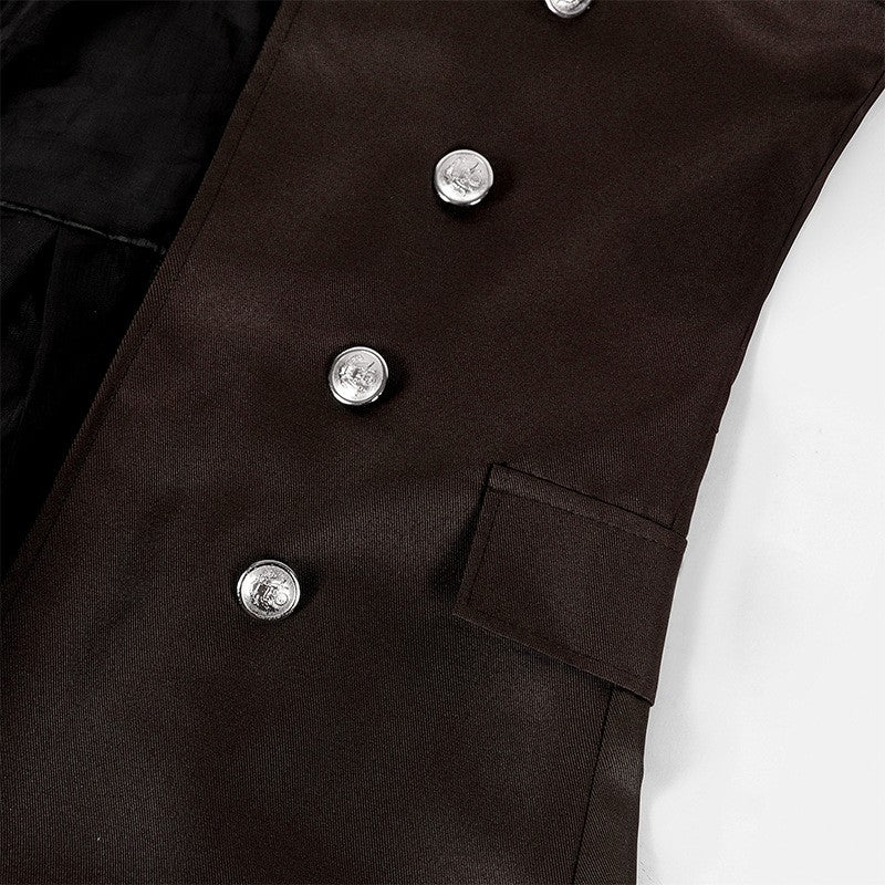 Medieval Men's Pirate Costume Steampunk Vintage Trench Coat Gothic Tuxedo Jacket Victorian Carnival Party Cosplay Jacket Coat