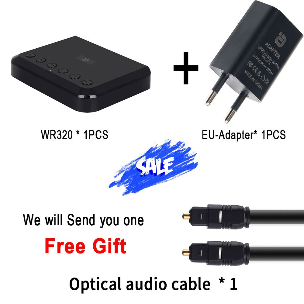 Wireless WIFI Audio Receiver for Airplay Spotify DLNA NAS Multiroom Sound Stream Bluetooth 5.0 Music box Optical Adapter WR320