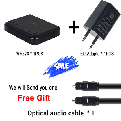 Wireless WIFI Audio Receiver for Airplay Spotify DLNA NAS Multiroom Sound Stream Bluetooth 5.0 Music box Optical Adapter WR320
