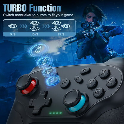 Gamepads For Switch/Ios/Android Bluetooth Wireless Controller Turbo Game Controller Vibration Control Console Remote Accessories