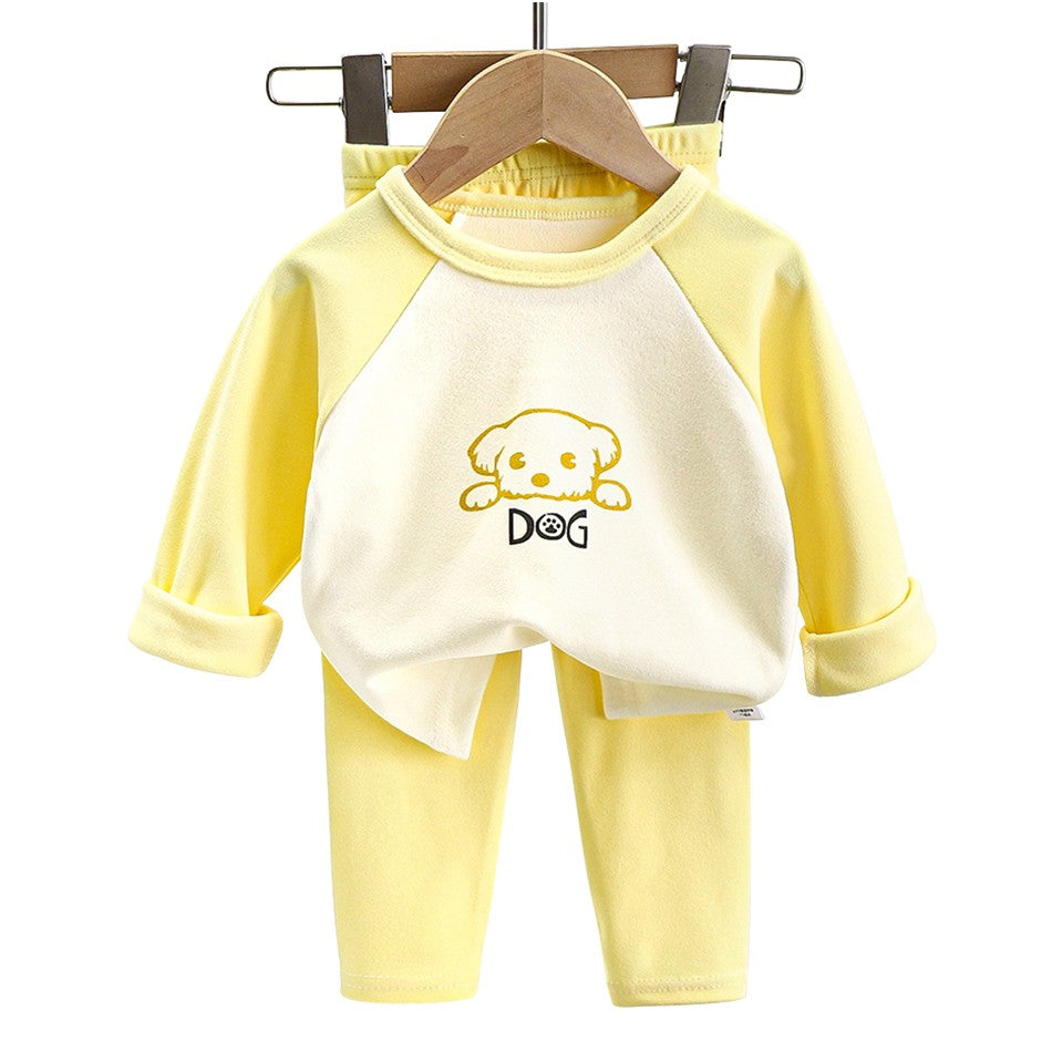 High Quality Boys and Girls Warm Pajama Sets for Autumn Soft and Cozy Fleece Lined Sleepwear Perfect for Comfortable Night Sleep