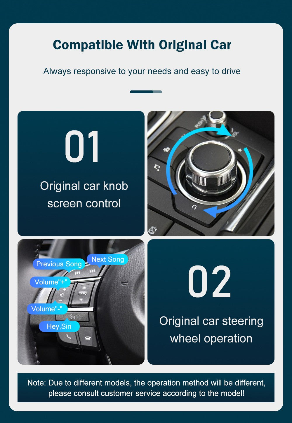 Adaptador USB CarPlay e Android Auto com fio para Mazda 6 2 3 CX3 CX5 CX9 MX5 2016-2020 com sistema Mazda Connect